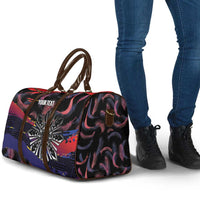 Personalised Philippines Sun Tattoo Travel Bag Feathers Filipinas Grunge Style Black