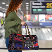 Personalised Philippines Sun Tattoo Travel Bag Feathers Filipinas Grunge Style Black