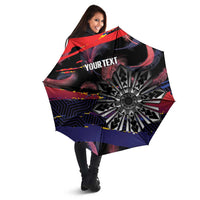 Personalised Philippines Sun Tattoo Umbrella Feathers Filipinas Grunge Style Black
