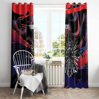 Personalised Philippines Sun Tattoo Window Curtain Feathers Filipinas Grunge Style Black
