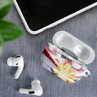 Personalised Philippines Sun Tattoo AirPods Case Feathers Filipinas Grunge Style White