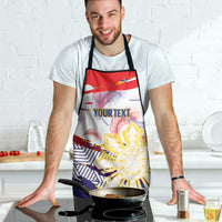 Personalised Philippines Sun Tattoo Apron Feathers Filipinas Grunge Style White