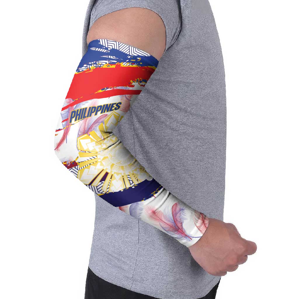 Personalised Philippines Sun Tattoo Arm Sleeves Feathers Filipinas Grunge Style White