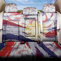 Personalised Philippines Sun Tattoo Back Car Seat Cover Feathers Filipinas Grunge Style White