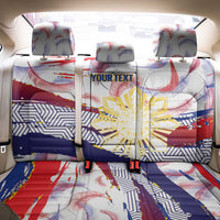 Personalised Philippines Sun Tattoo Back Car Seat Cover Feathers Filipinas Grunge Style White