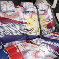 Personalised Philippines Sun Tattoo Back Car Seat Cover Feathers Filipinas Grunge Style White