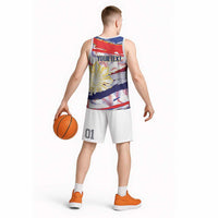 Personalised Philippines Sun Tattoo Basketball Jersey Feathers Filipinas Grunge Style White