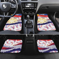 Personalised Philippines Sun Tattoo Car Mats Feathers Filipinas Grunge Style White