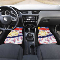 Personalised Philippines Sun Tattoo Car Mats Feathers Filipinas Grunge Style White