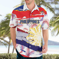 Personalised Philippines Sun Tattoo Hawaiian Shirt Feathers Filipinas Grunge Style White