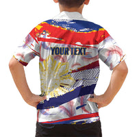 Personalised Philippines Sun Tattoo Hawaiian Shirt Feathers Filipinas Grunge Style White