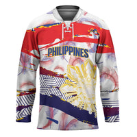 Personalised Philippines Sun Tattoo Hockey Jersey Feathers Filipinas Grunge Style White