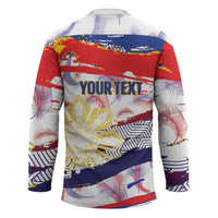 Personalised Philippines Sun Tattoo Hockey Jersey Feathers Filipinas Grunge Style White
