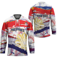 Personalised Philippines Sun Tattoo Hockey Jersey Feathers Filipinas Grunge Style White