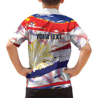 Personalised Philippines Sun Tattoo Kid Hawaiian Shirt Feathers Filipinas Grunge Style White