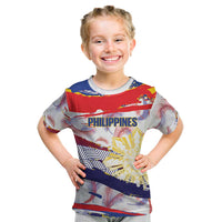 Personalised Philippines Sun Tattoo Kid T Shirt Feathers Filipinas Grunge Style White