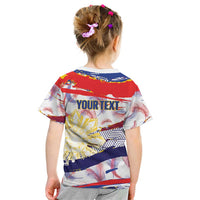 Personalised Philippines Sun Tattoo Kid T Shirt Feathers Filipinas Grunge Style White