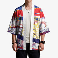 Personalised Philippines Sun Tattoo Kimono Feathers Filipinas Grunge Style White
