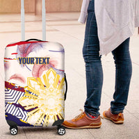 Personalised Philippines Sun Tattoo Luggage Cover Feathers Filipinas Grunge Style White