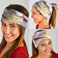 Personalised Philippines Sun Tattoo Neck Gaiter Feathers Filipinas Grunge Style White