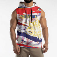 Personalised Philippines Sun Tattoo Sleeveless Hoodie Feathers Filipinas Grunge Style White