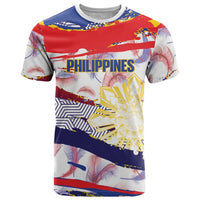 Personalised Philippines Sun Tattoo T Shirt Feathers Filipinas Grunge Style White