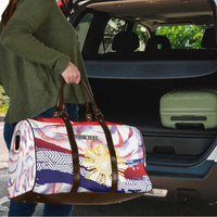 Personalised Philippines Sun Tattoo Travel Bag Feathers Filipinas Grunge Style White