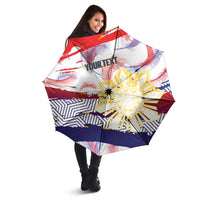 Personalised Philippines Sun Tattoo Umbrella Feathers Filipinas Grunge Style White