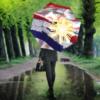 Personalised Philippines Sun Tattoo Umbrella Feathers Filipinas Grunge Style White