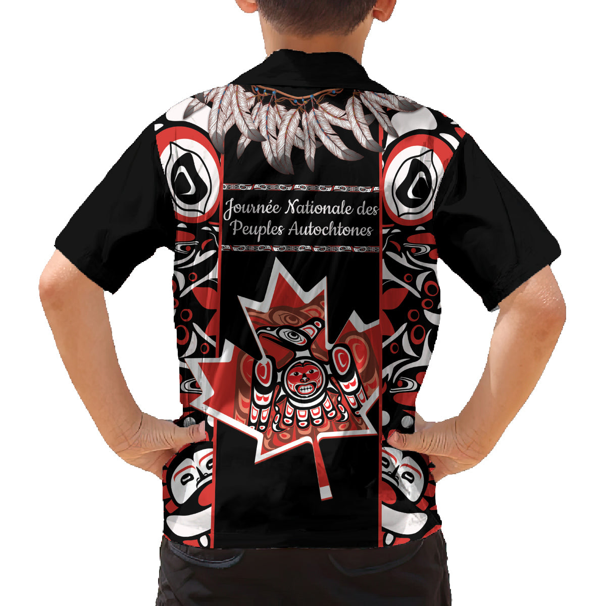 Canada National Aboriginal Day Family Matching Puletasi and Hawaiian Shirt Canadian Indigenous Haida - Wonder Print Shop