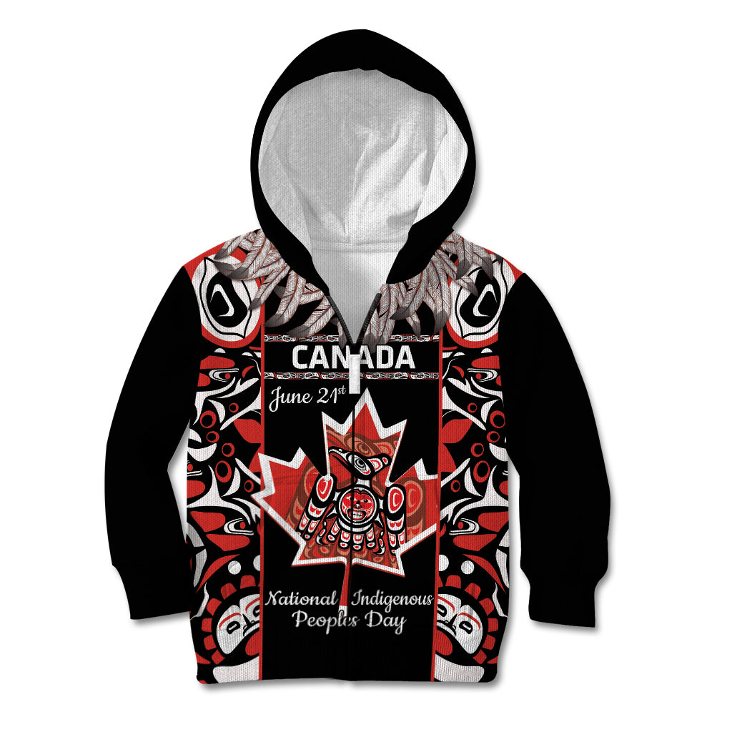 Canada National Aboriginal Day Kid Hoodie Canadian Indigenous Haida - Wonder Print Shop