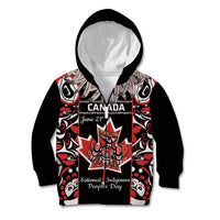 Canada National Aboriginal Day Kid Hoodie Canadian Indigenous Haida - Wonder Print Shop