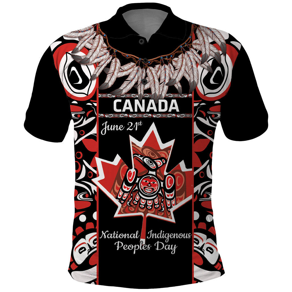 Canada National Aboriginal Day Polo Shirt Canadian Indigenous Haida