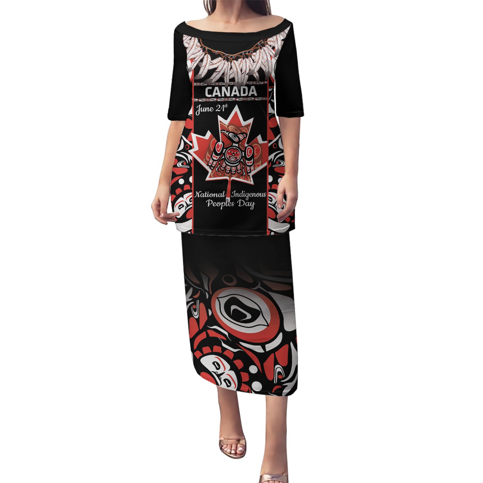 Canada National Aboriginal Day Puletasi Canadian Indigenous Haida - Wonder Print Shop