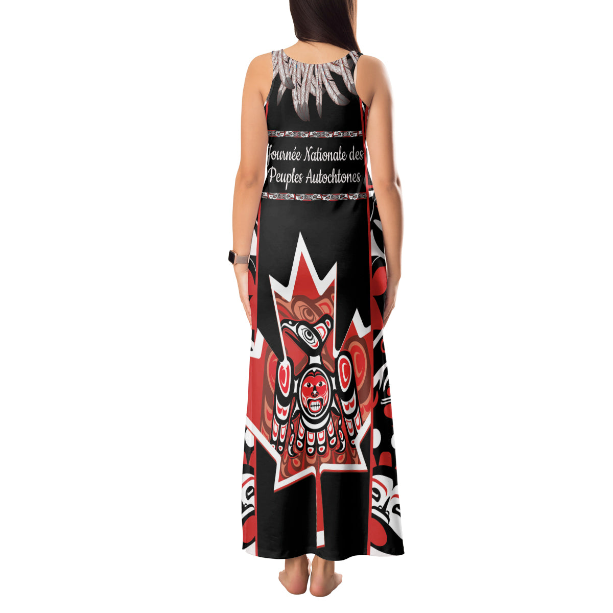 Canada National Aboriginal Day Tank Maxi Dress Canadian Indigenous Haida - Wonder Print Shop