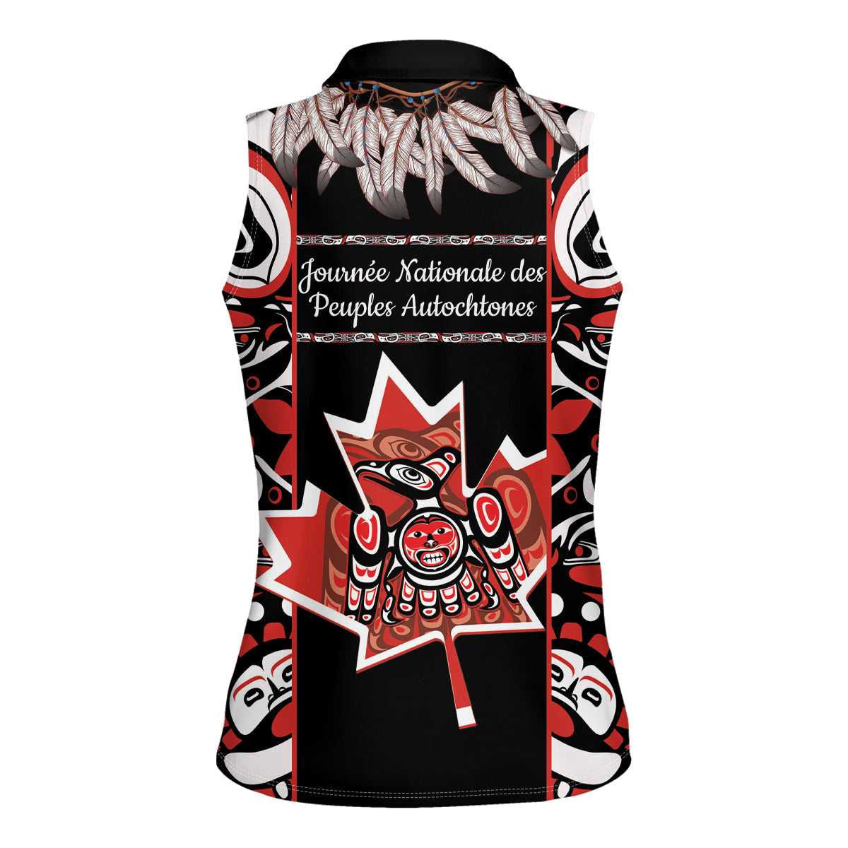 Canada National Aboriginal Day Women Sleeveless Polo Shirt Canadian Indigenous Haida - Wonder Print Shop