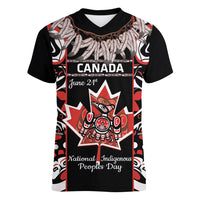 Canada National Aboriginal Day Women V-Neck T-Shirt Canadian Indigenous Haida - Wonder Print Shop