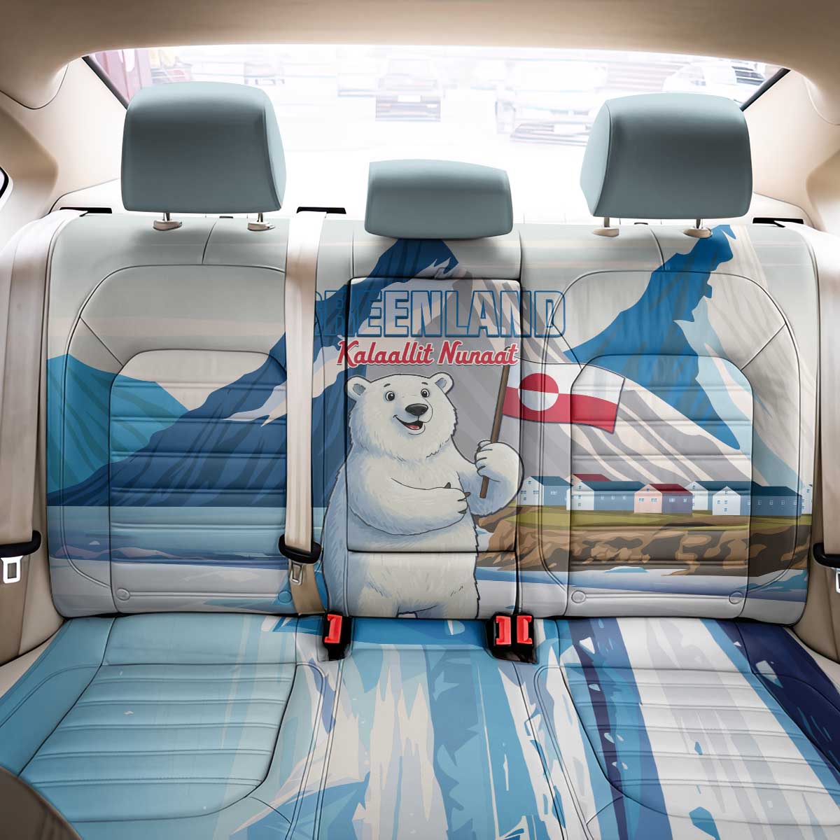Greenland Back Car Seat Cover Kalaallit Nunaat Polar Bear