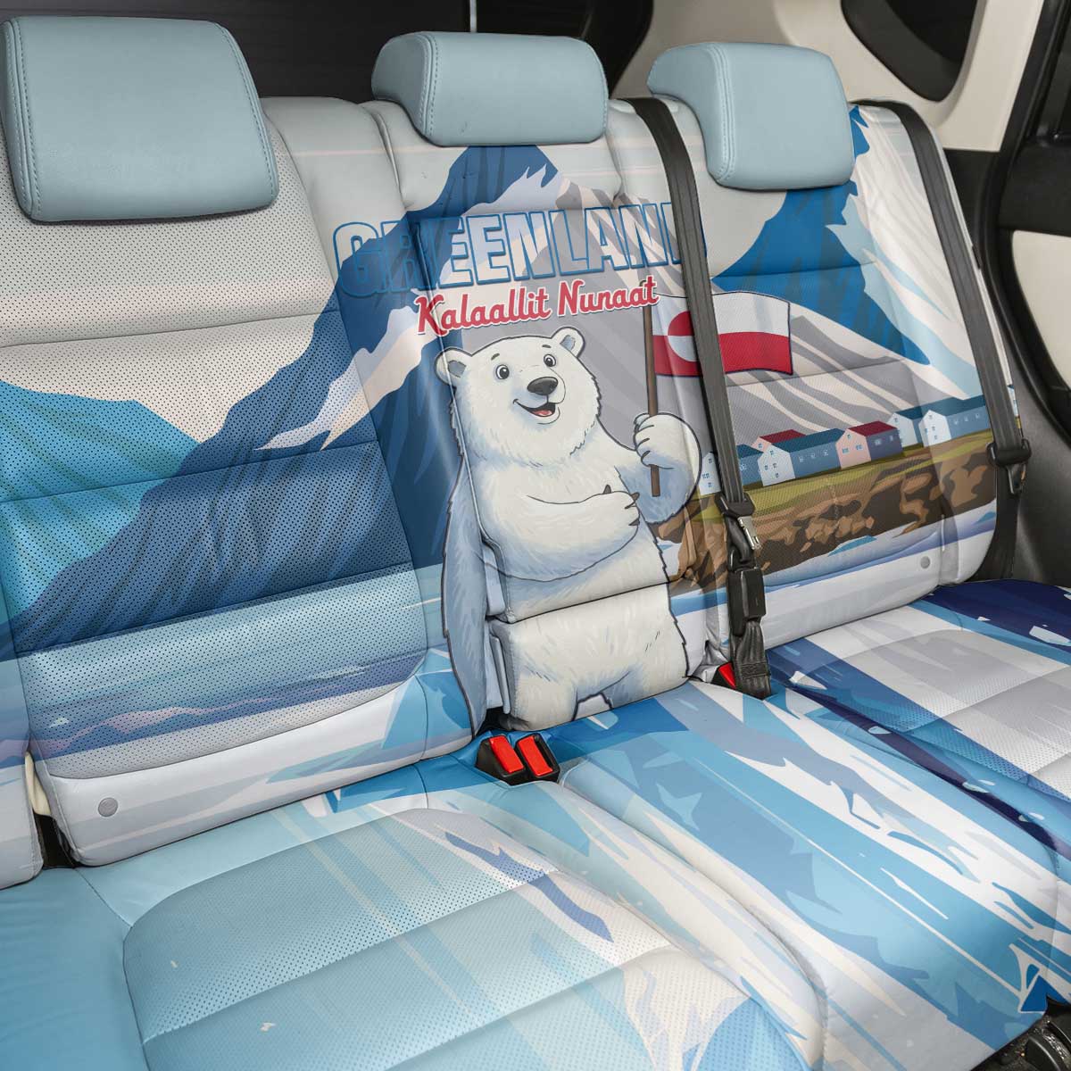 Greenland Back Car Seat Cover Kalaallit Nunaat Polar Bear