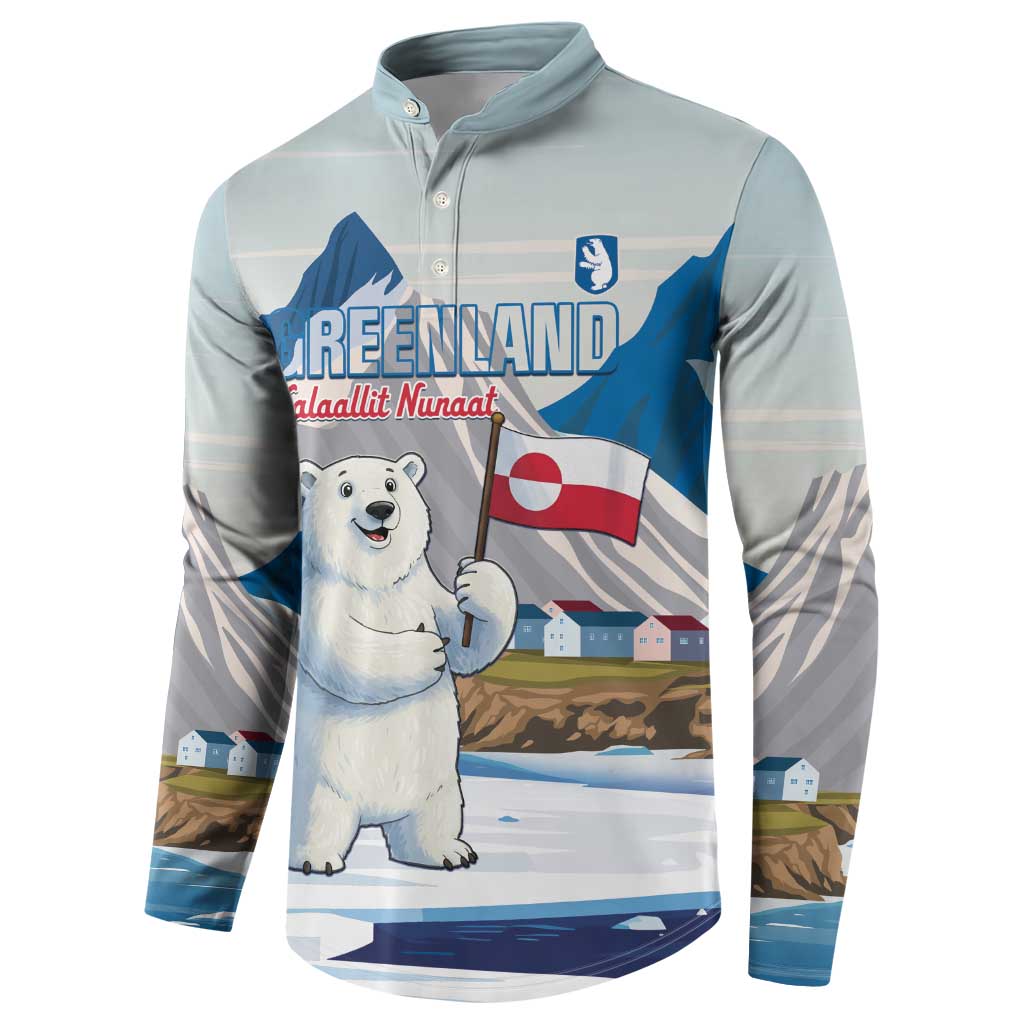 Greenland Button Sweatshirt Kalaallit Nunaat Polar Bear