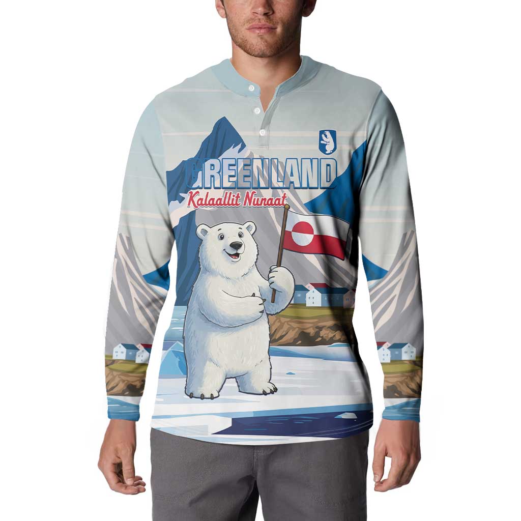 Greenland Button Sweatshirt Kalaallit Nunaat Polar Bear