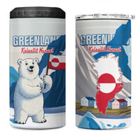 Greenland 4 in 1 Can Cooler Tumbler Kalaallit Nunaat Polar Bear
