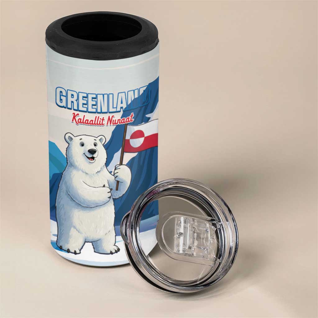 Greenland 4 in 1 Can Cooler Tumbler Kalaallit Nunaat Polar Bear