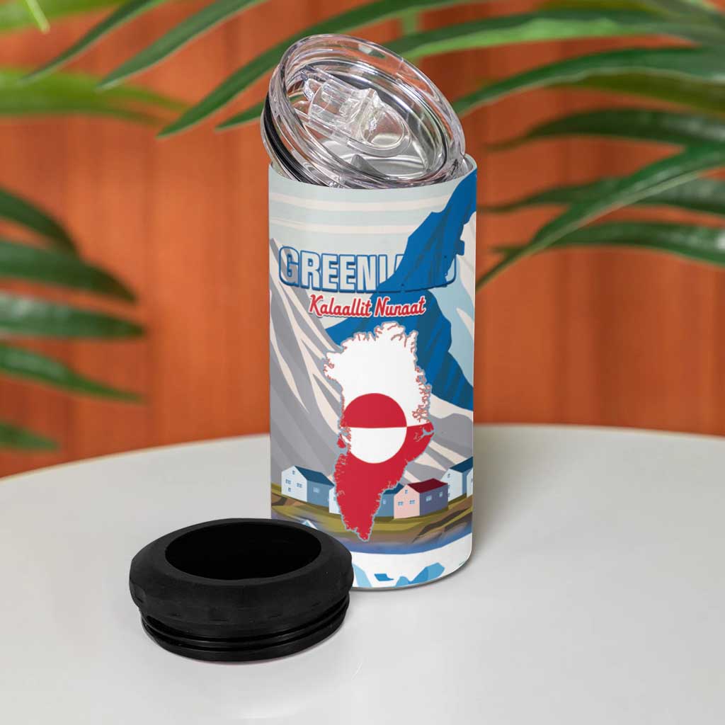Greenland 4 in 1 Can Cooler Tumbler Kalaallit Nunaat Polar Bear