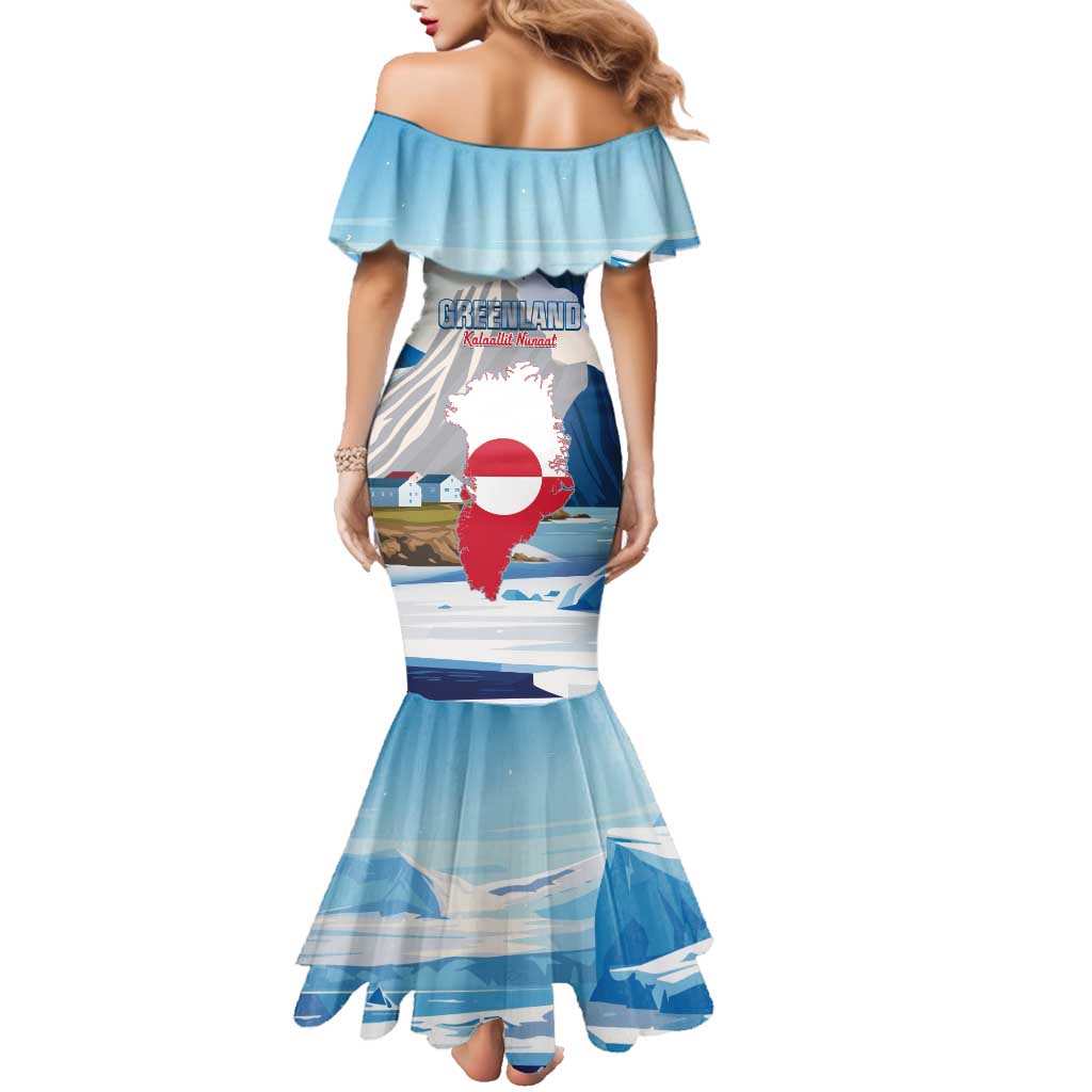 Greenland Family Matching Mermaid Dress and Hawaiian Shirt Kalaallit Nunaat Polar Bear