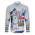 Greenland Family Matching Off The Shoulder Long Sleeve Dress and Hawaiian Shirt Kalaallit Nunaat Polar Bear