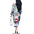 Greenland Family Matching Off The Shoulder Long Sleeve Dress and Hawaiian Shirt Kalaallit Nunaat Polar Bear