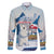 Greenland Family Matching Off Shoulder Short Dress and Hawaiian Shirt Kalaallit Nunaat Polar Bear