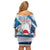 Greenland Family Matching Off Shoulder Short Dress and Hawaiian Shirt Kalaallit Nunaat Polar Bear