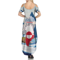 Greenland Family Matching Summer Maxi Dress and Hawaiian Shirt Kalaallit Nunaat Polar Bear